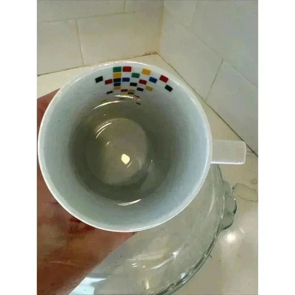 Pixels Logo Google Mug Cup Collectible Coffee Tea VTG Retro Computer Nerd Search - Picture 8 of 10